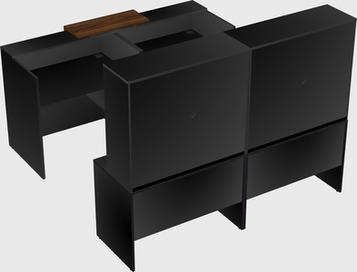 Shared u-shaped reception desks