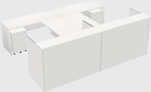 Shared u-shaped reception desks