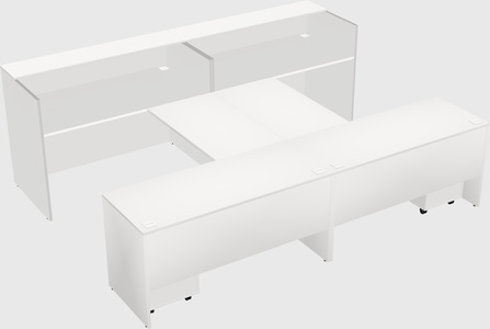 Shared u-shaped reception desks