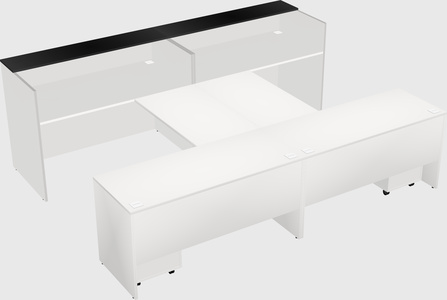 Shared u-shaped reception desks