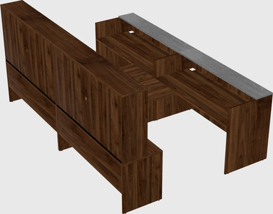 Shared u-shaped reception desks