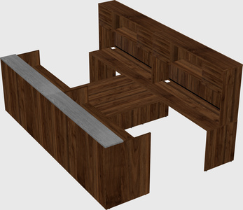 Shared u-shaped reception desks