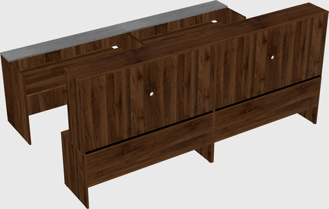 Shared u-shaped reception desks