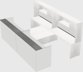 Shared u-shaped reception desks