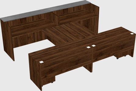 Shared u-shaped reception desks