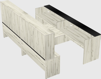Shared u-shaped reception desks
