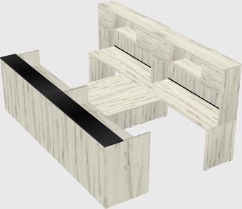 Shared u-shaped reception desks