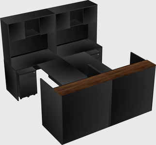 Shared u-shaped reception desks