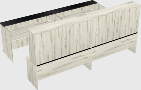 Shared u-shaped reception desks