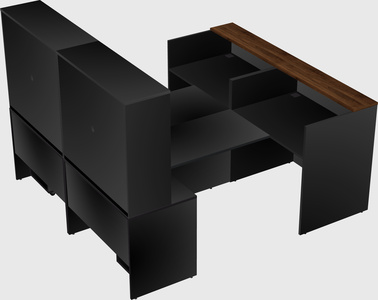 Shared u-shaped reception desks
