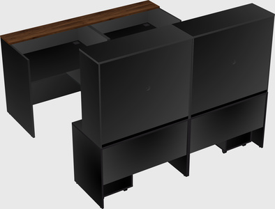 Shared u-shaped reception desks