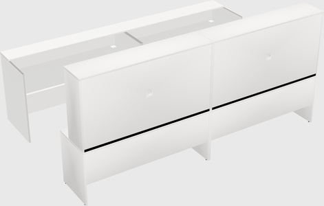 Shared u-shaped reception desks