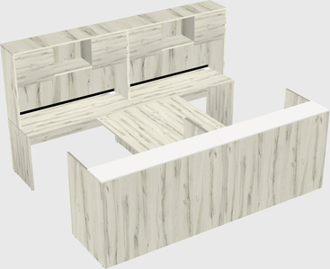 Shared u-shaped reception desks