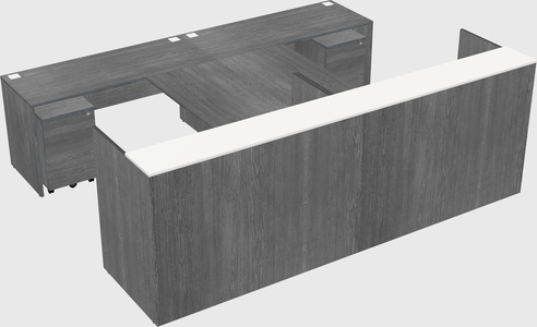 Shared u-shaped reception desks