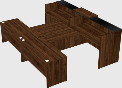 Shared u-shaped reception desks