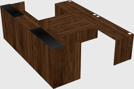 Shared u-shaped reception desks