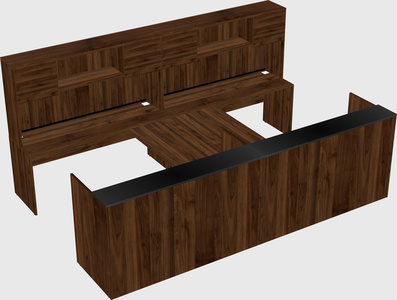 Shared u-shaped reception desks