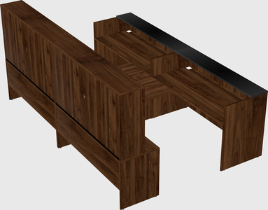 Shared u-shaped reception desks