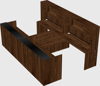 Shared u-shaped reception desks