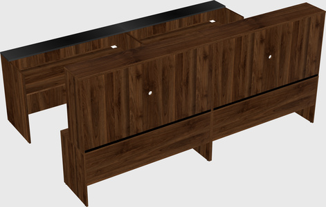 Shared u-shaped reception desks