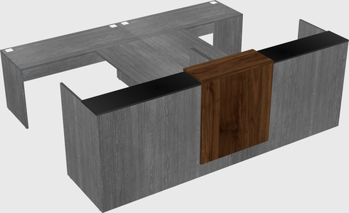 Shared u-shaped reception desks