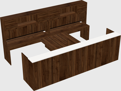 Shared u-shaped reception desks