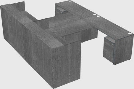 Shared u-shaped reception desks