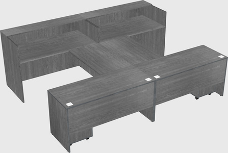Shared u-shaped reception desks