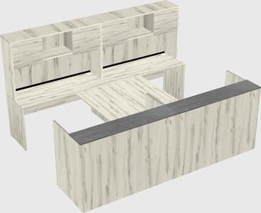 Shared u-shaped reception desks