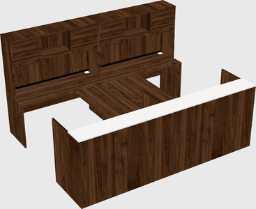 Shared u-shaped reception desks