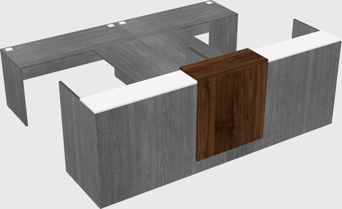 Shared u-shaped reception desks