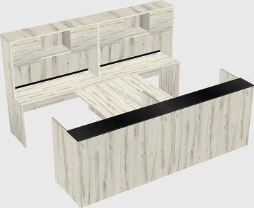 Shared u-shaped reception desks