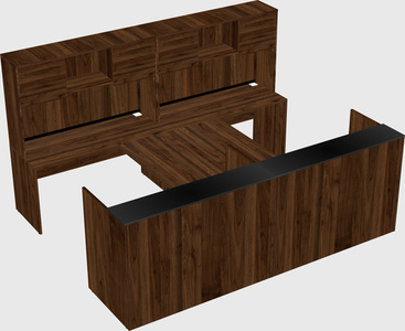 Shared u-shaped reception desks