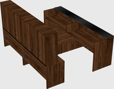 Shared u-shaped reception desks