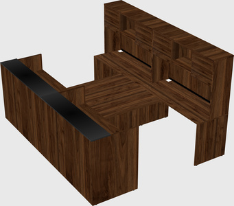 Shared u-shaped reception desks