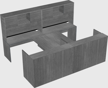 Shared u-shaped reception desks