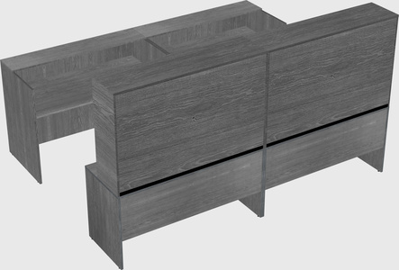 Shared u-shaped reception desks