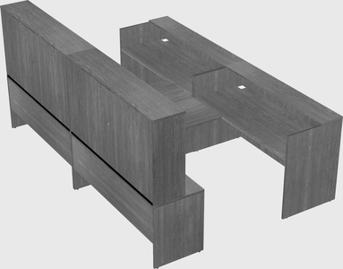 Shared u-shaped reception desks