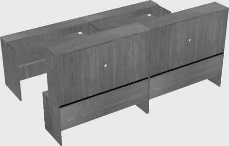 Shared u-shaped reception desks