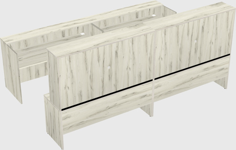 Shared u-shaped reception desks
