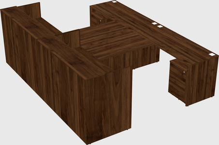 Shared u-shaped reception desks