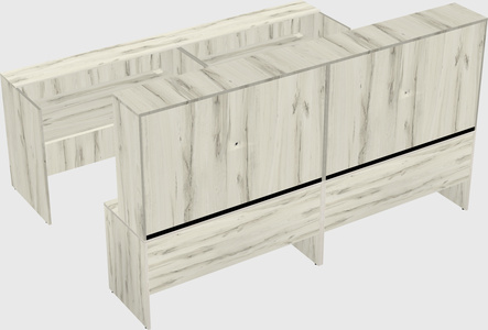 Shared u-shaped reception desks