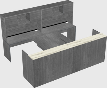 Shared u-shaped reception desks