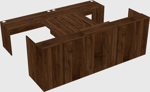 Shared u-shaped reception desks