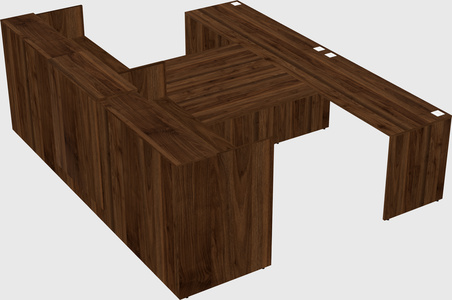 Shared u-shaped reception desks