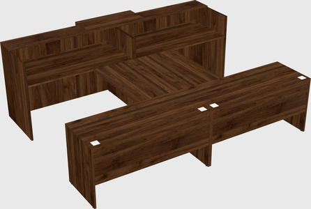 Shared u-shaped reception desks