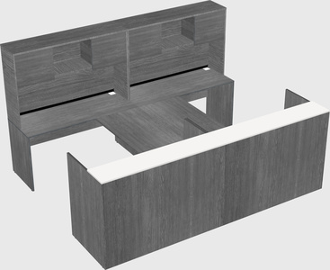 Shared u-shaped reception desks