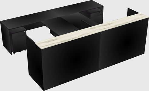 Shared u-shaped reception desks