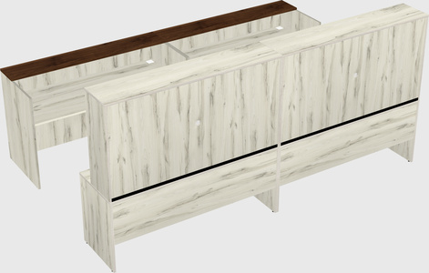 Shared u-shaped reception desks