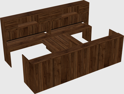 Shared u-shaped reception desks